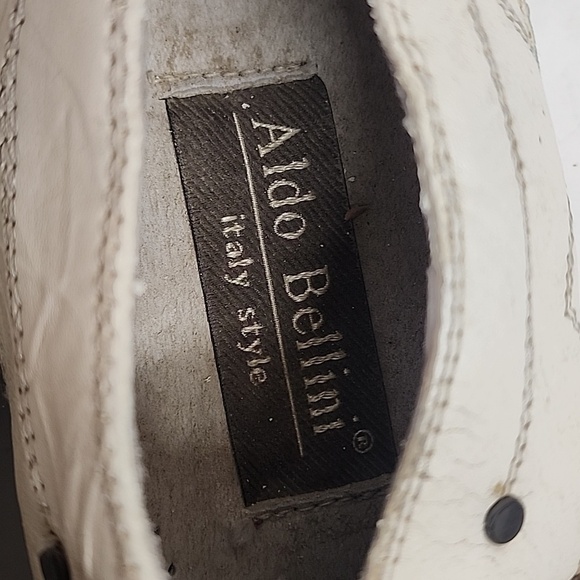 Aldo Bellini Italy Mens Off White Leather Studded Awesome Shoes Sz9 Renaissance main image 6